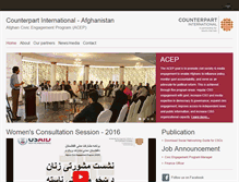 Tablet Screenshot of counterpart-afg.org